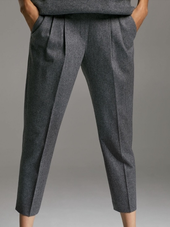 Babaton Pants - Aritzia Babaton Gray Cohen Wool Cashmere Pleated Pants